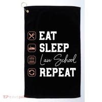 Law School Eat Sleep Repeat Future Lawyer Law Student Gift Golf Towel thumb 0