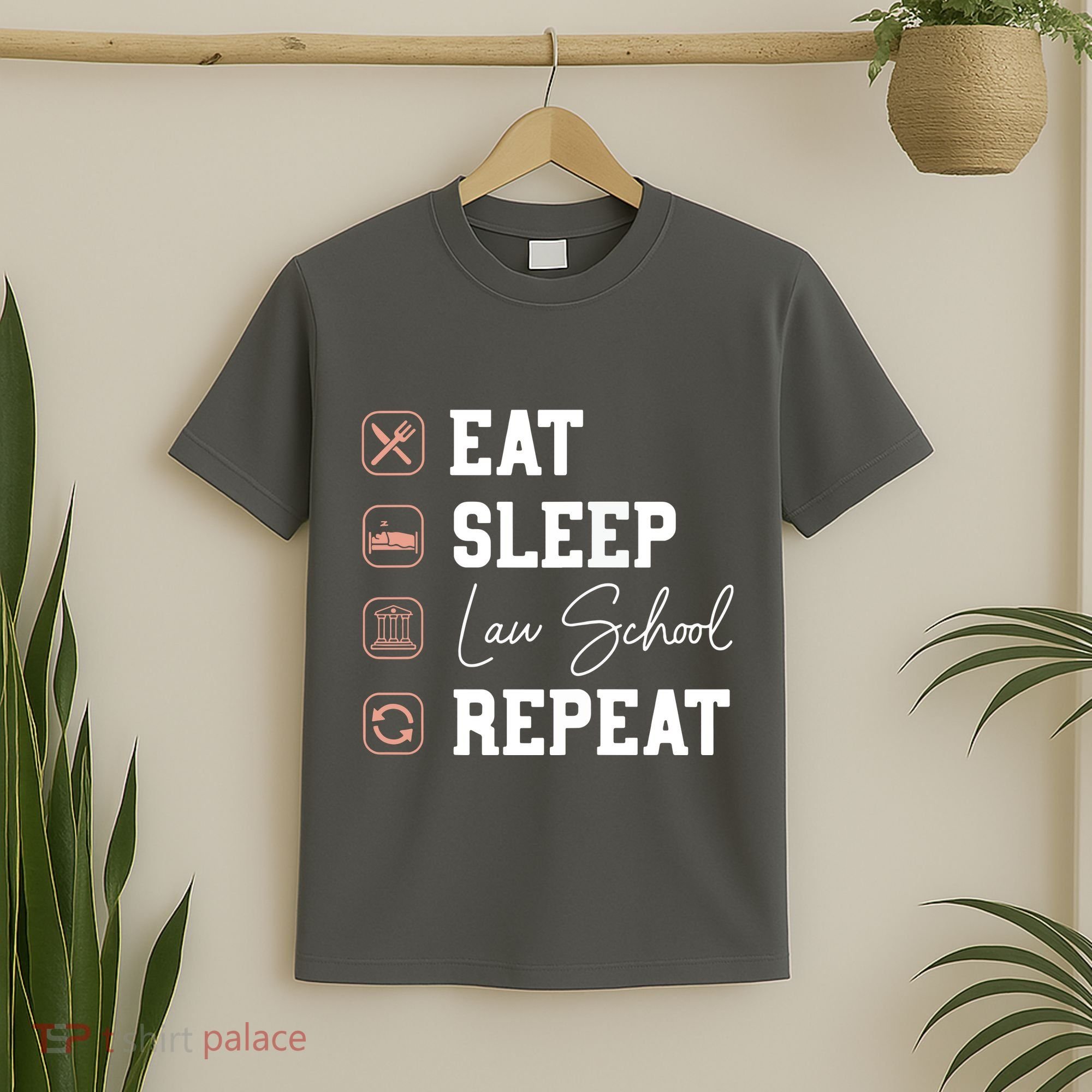 Law School Eat Sleep Repeat Future Lawyer Law Student Gift T-Shirt