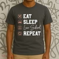 Law School Eat Sleep Repeat Future Lawyer Law Student Gift T-Shirt thumb 3