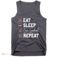 Law School Eat Sleep Repeat Future Lawyer Law Student Gift Tank Top thumb 0