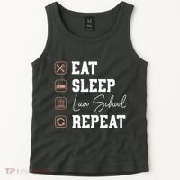 Law School Eat Sleep Repeat Future Lawyer Law Student Gift Tank Top thumb 2