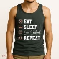Law School Eat Sleep Repeat Future Lawyer Law Student Gift Tank Top thumb 3