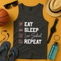 Law School Eat Sleep Repeat Future Lawyer Law Student Gift Tank Top thumb 4