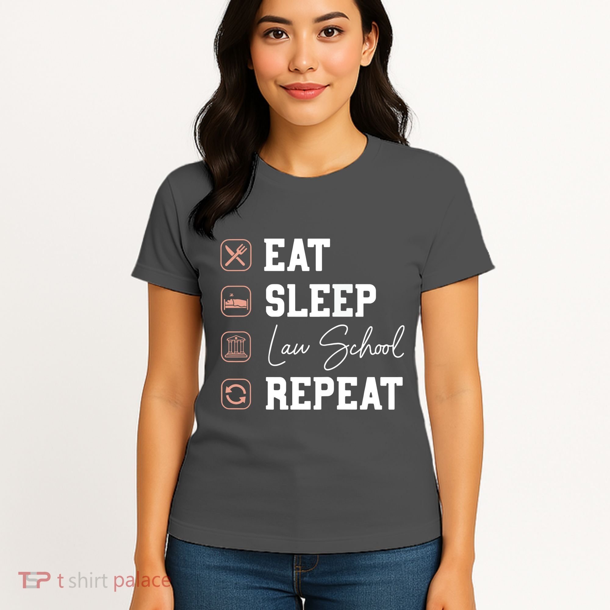 Law School Eat Sleep Repeat Future Lawyer Law Student Gift Women's T-Shirt