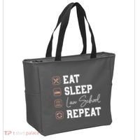 Law School Eat Sleep Repeat Future Lawyer Law Student Gift Tote Bag thumb 2