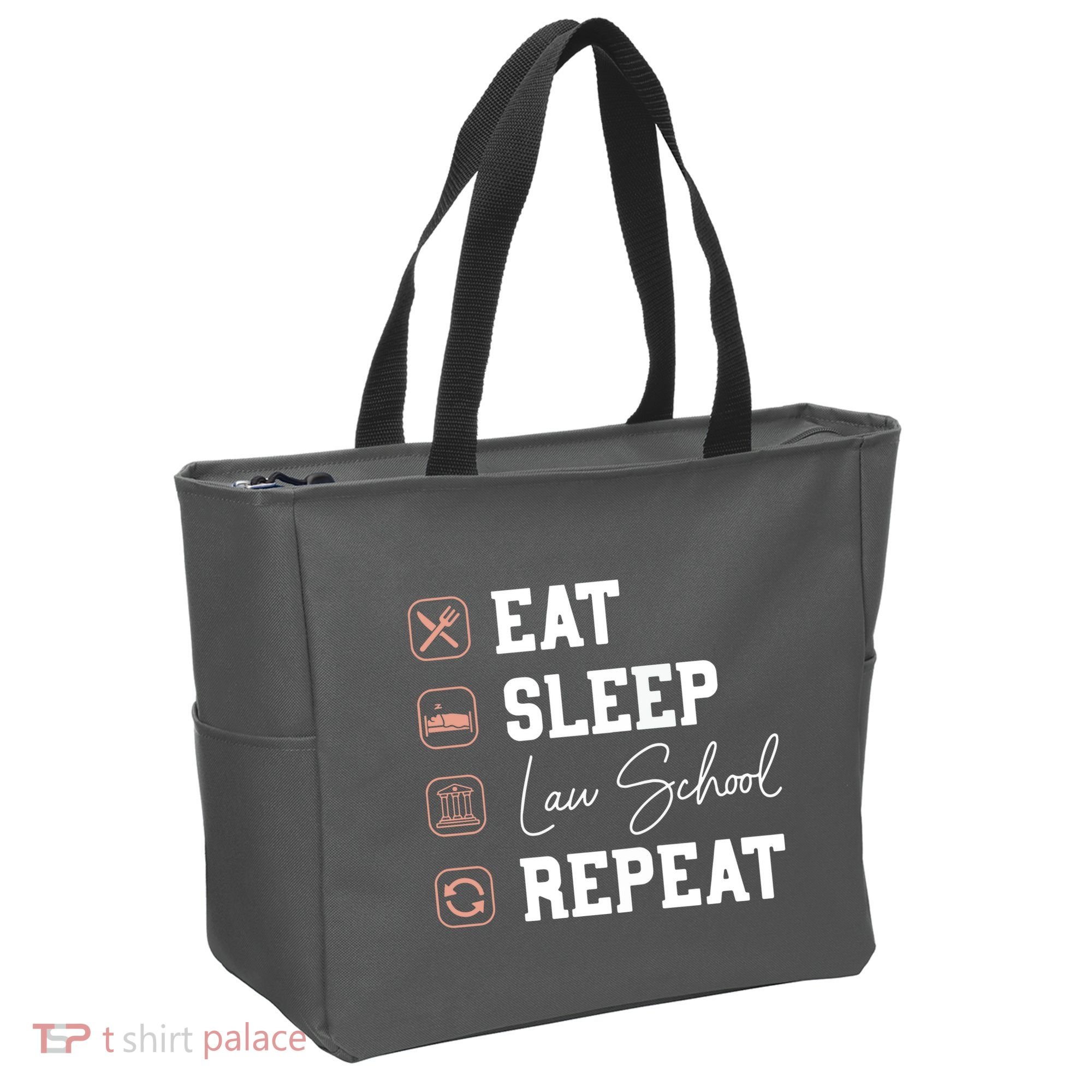 Law School Eat Sleep Repeat Future Lawyer Law Student Gift Tote Bag