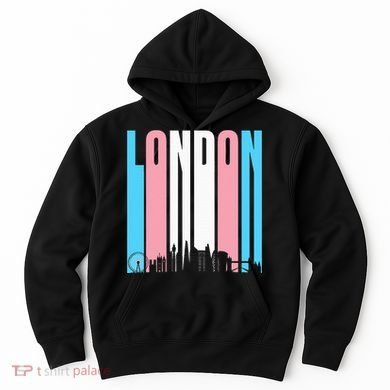 London Skyline England Flag Hoodie