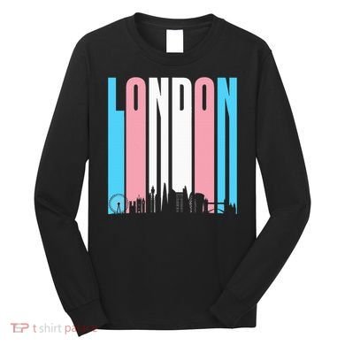 London Skyline England Flag Long Sleeve Shirt