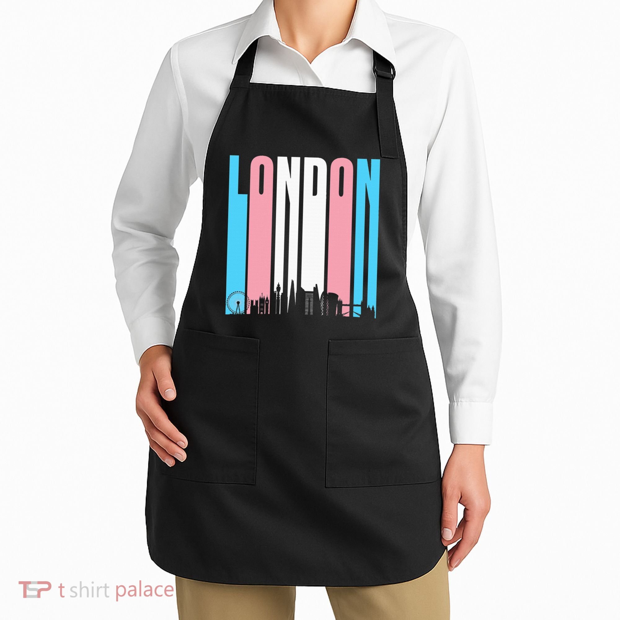 London Skyline England Flag Apron