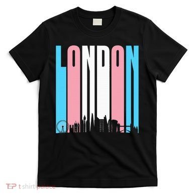 London Skyline England Flag T-Shirt