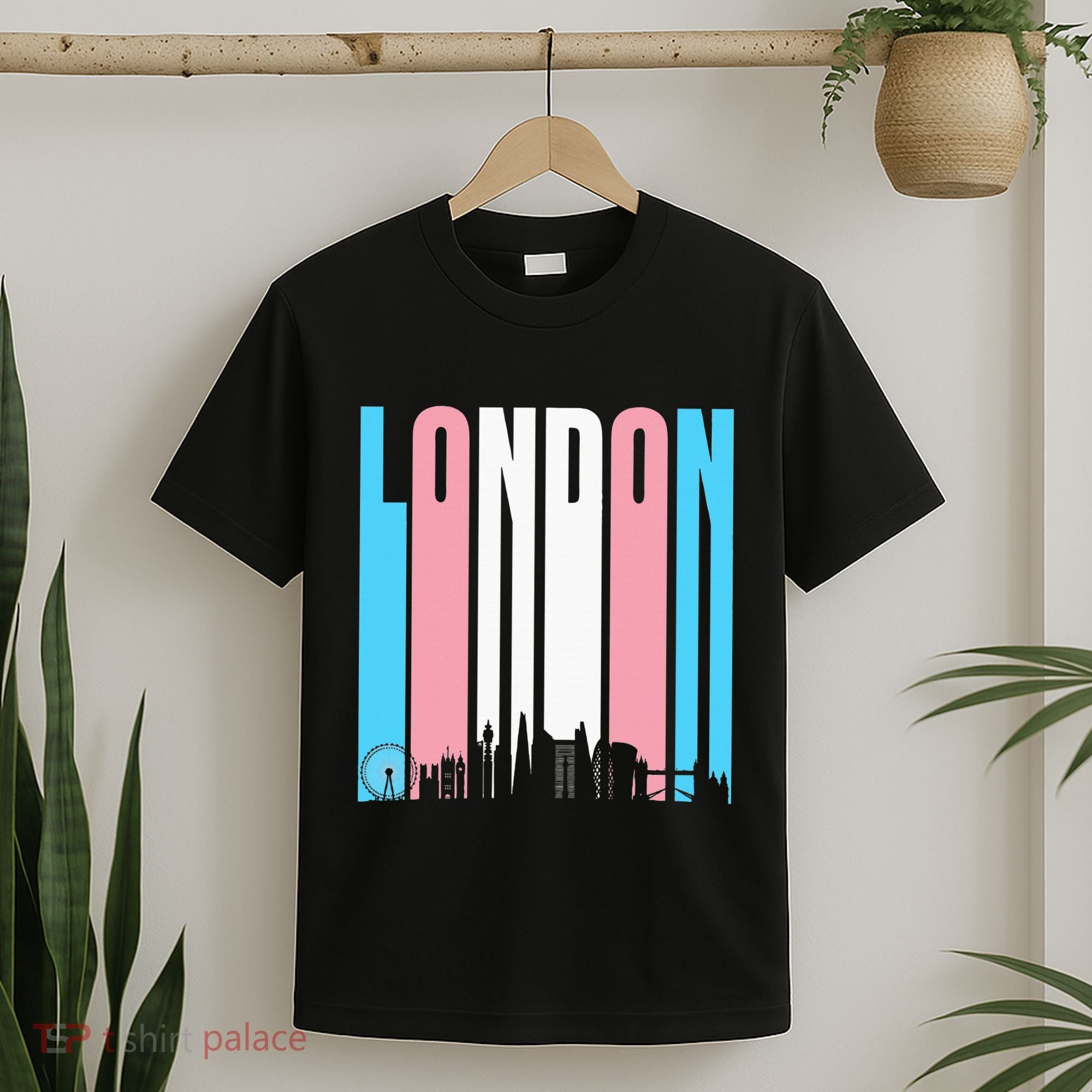 London Skyline England Flag T-Shirt