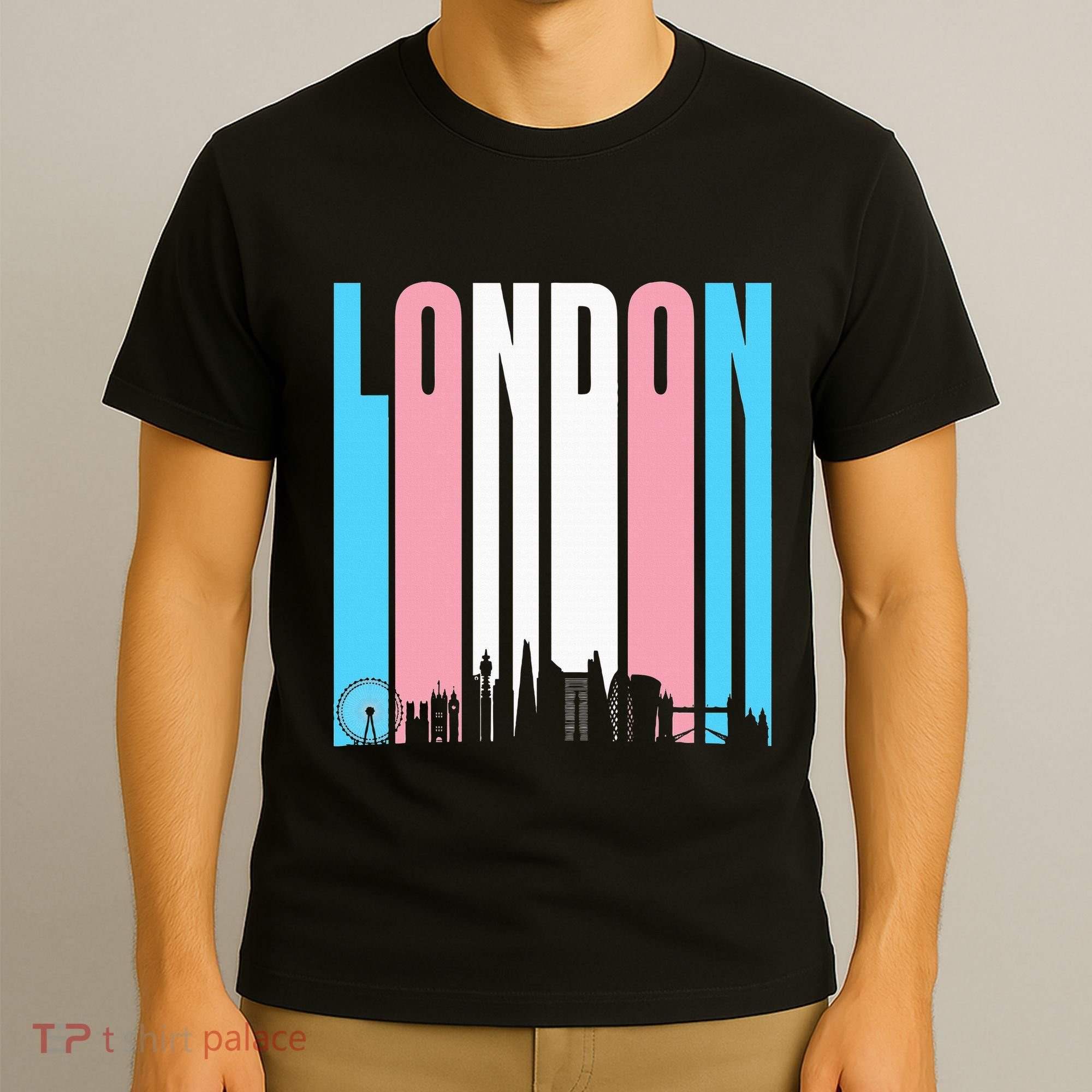 London Skyline England Flag T-Shirt