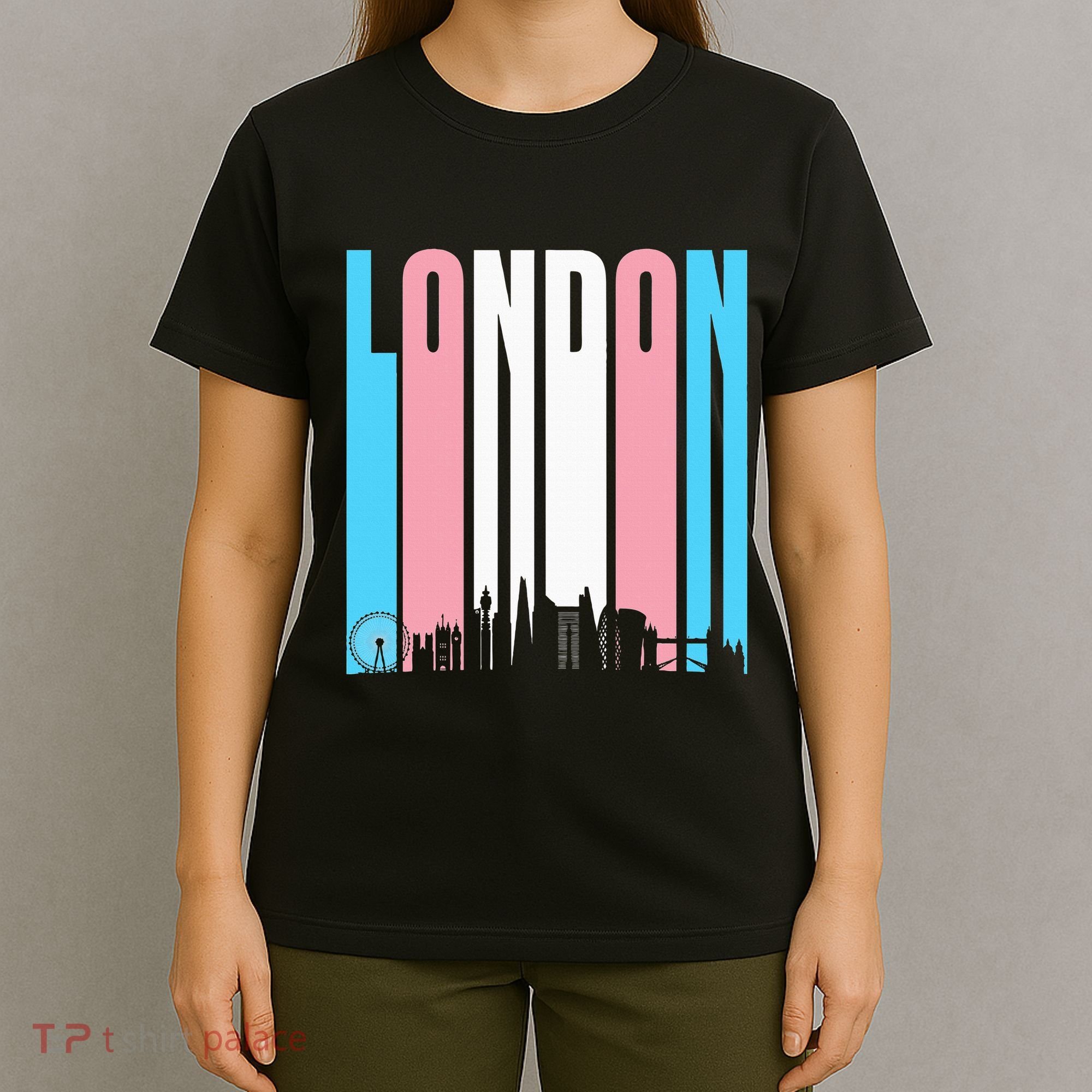 London Skyline England Flag T-Shirt