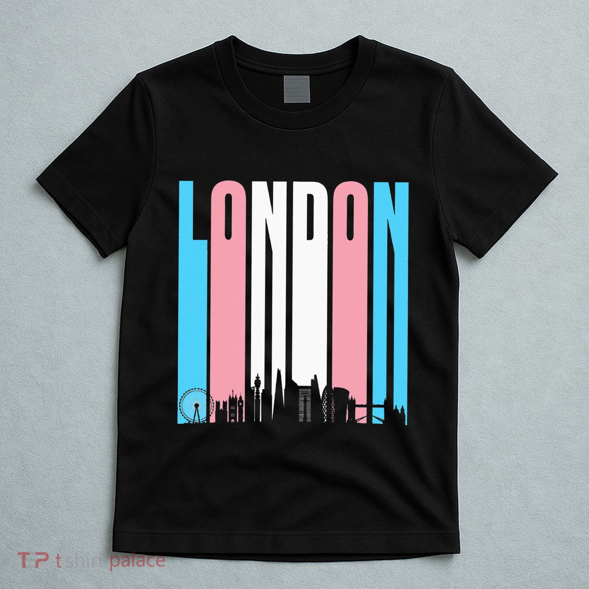 London Skyline England Flag T-Shirt