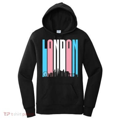 London Skyline England Flag Women's Hoodie