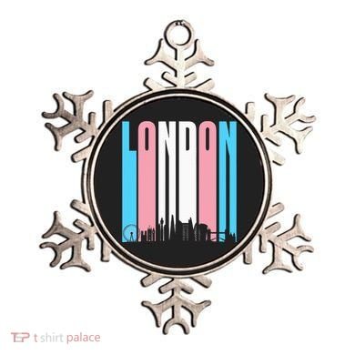 London Skyline England Flag Ornament