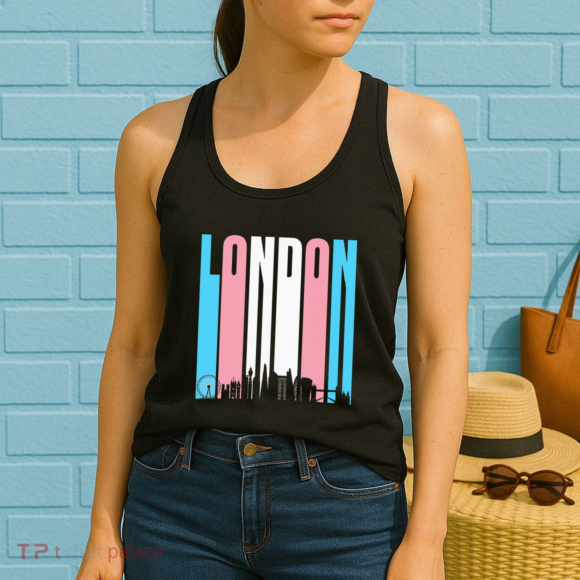 London Skyline England Flag Women's Tank Top