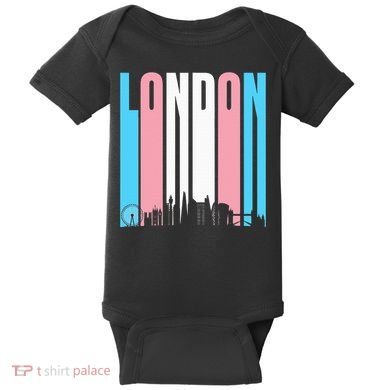 London Skyline England Flag Baby Bodysuit