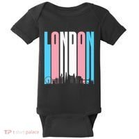 London Skyline England Flag Baby Bodysuit thumb 0