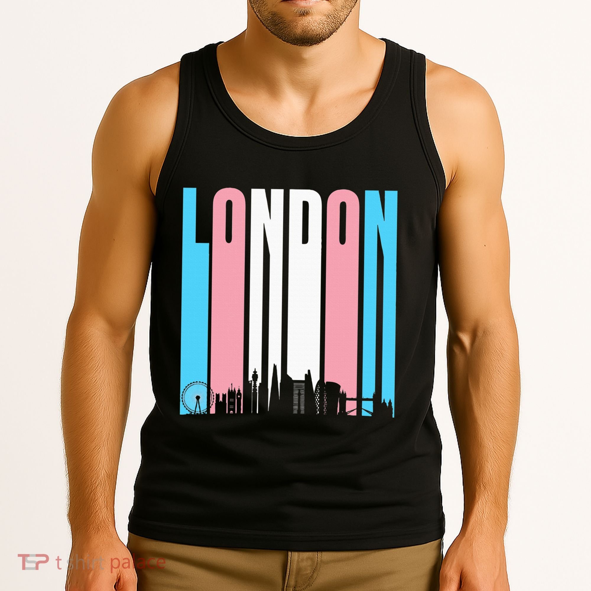 London Skyline England Flag Tank Top