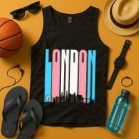 London Skyline England Flag Tank Top thumb 4