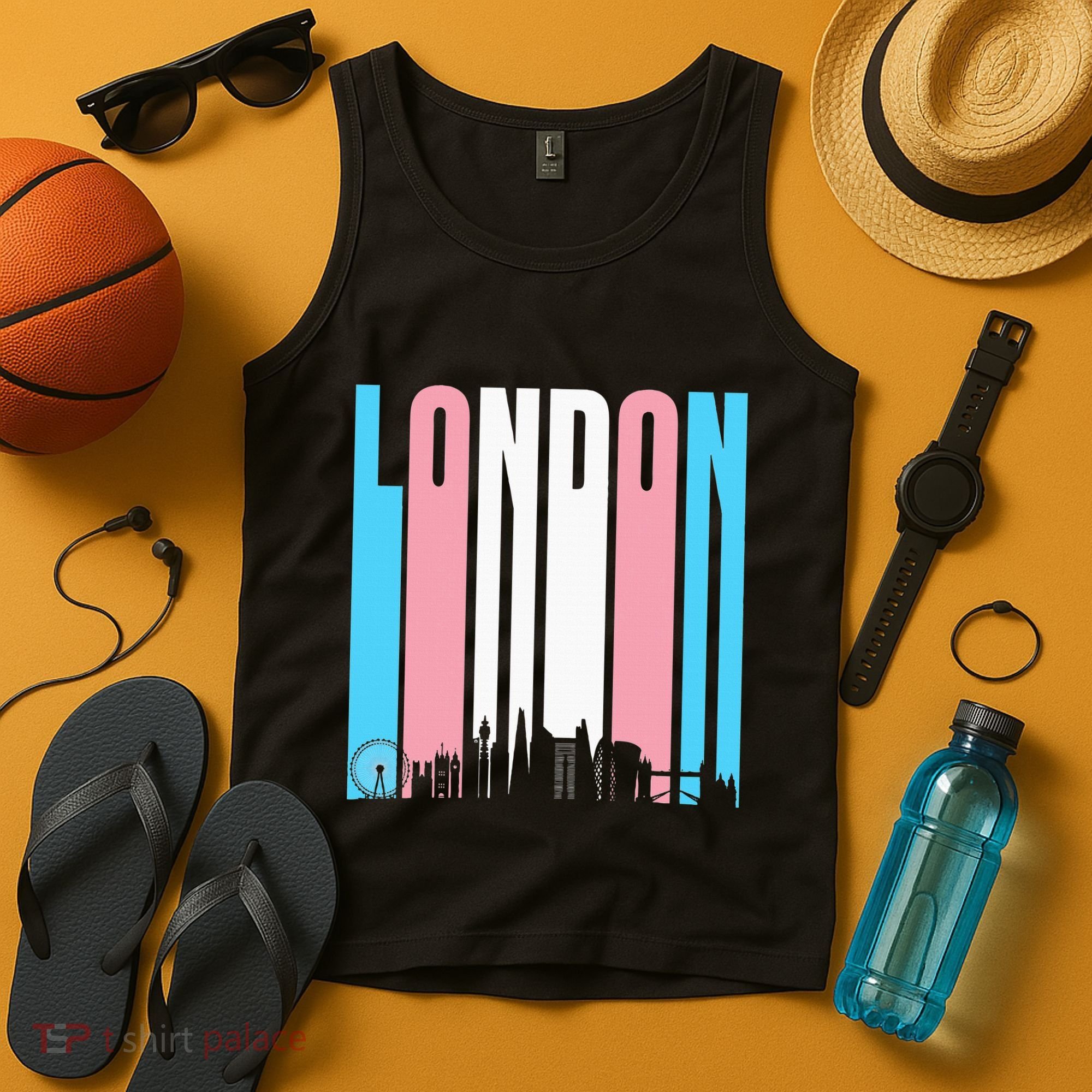 London Skyline England Flag Tank Top