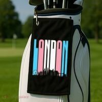 London Skyline England Flag Golf Towel thumb 2