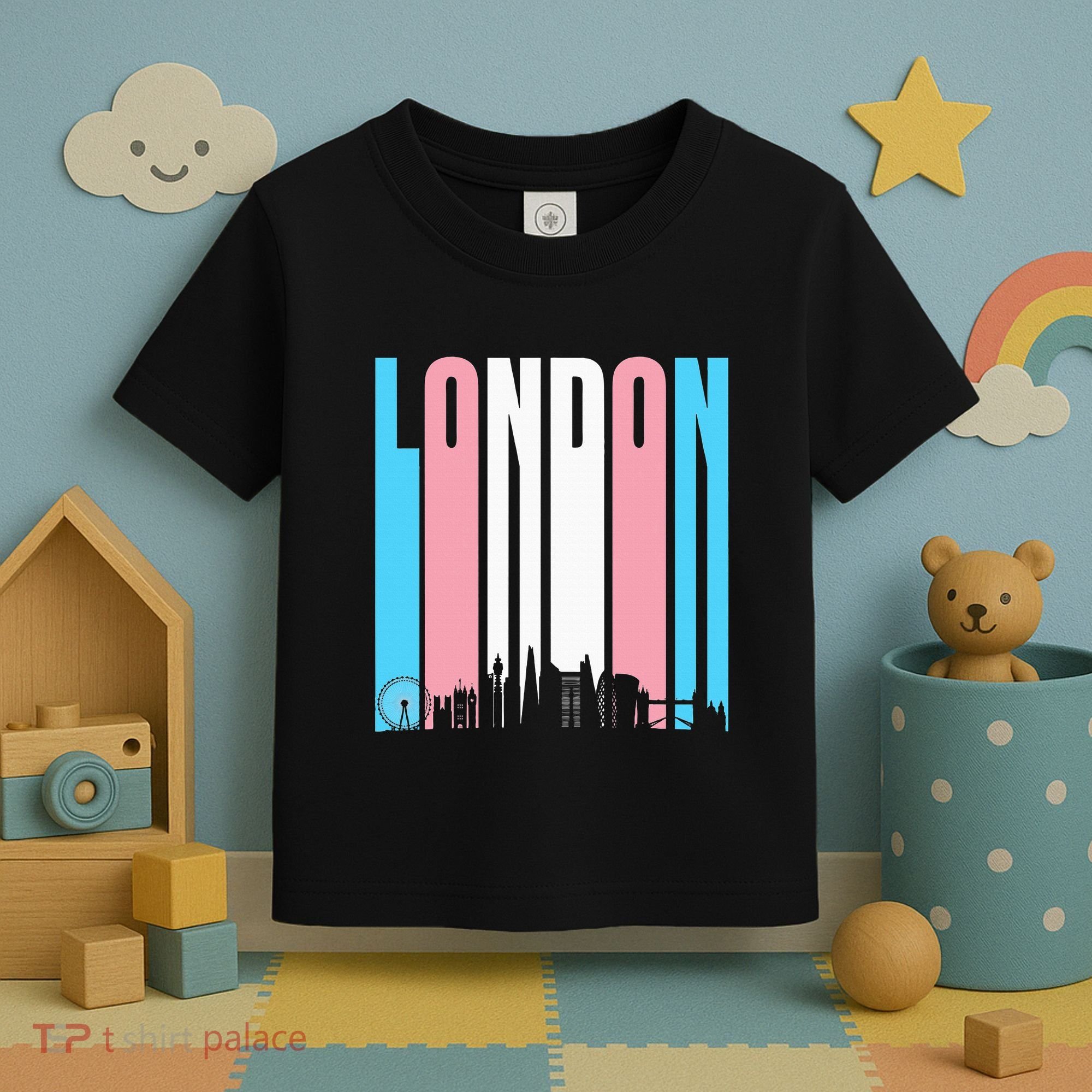 London Skyline England Flag Toddler T-Shirt