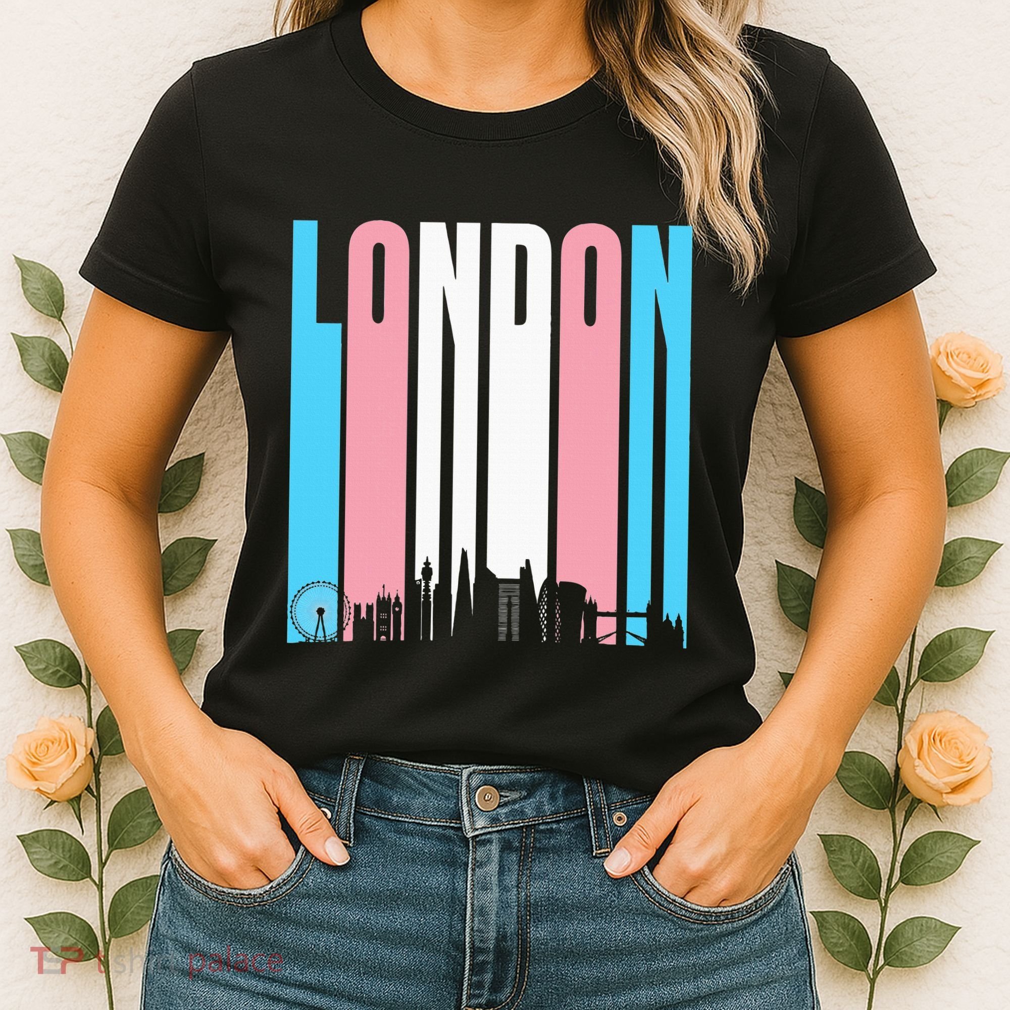 London Skyline England Flag Women's T-Shirt
