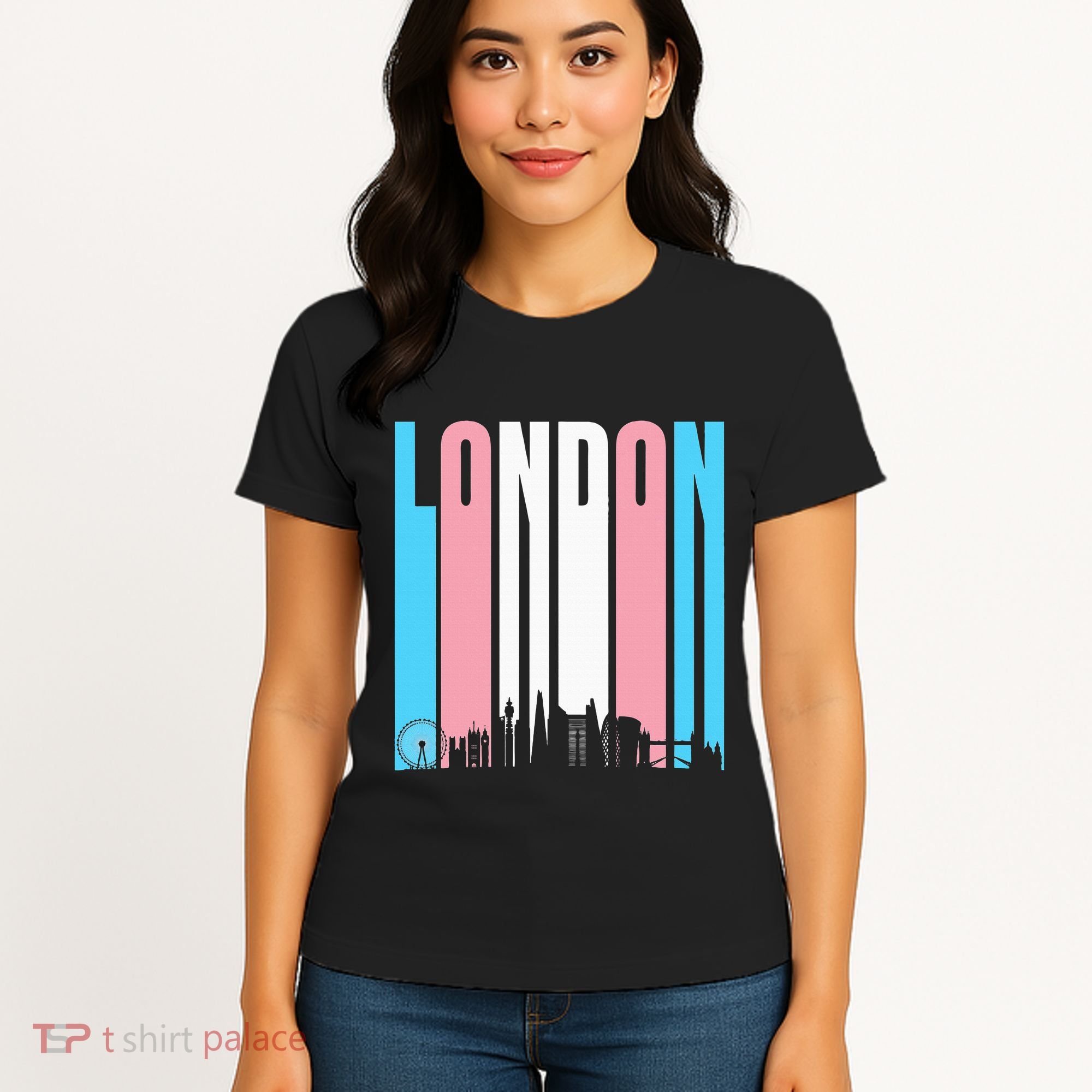 London Skyline England Flag Women's T-Shirt