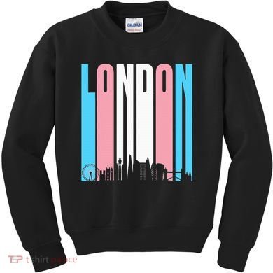 London Skyline England Flag Kids Sweatshirt