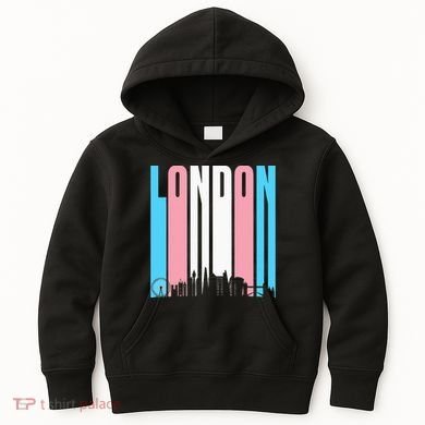 London Skyline England Flag Kids Hoodie