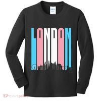 London Skyline England Flag Kids Long Sleeve Shirt thumb 0