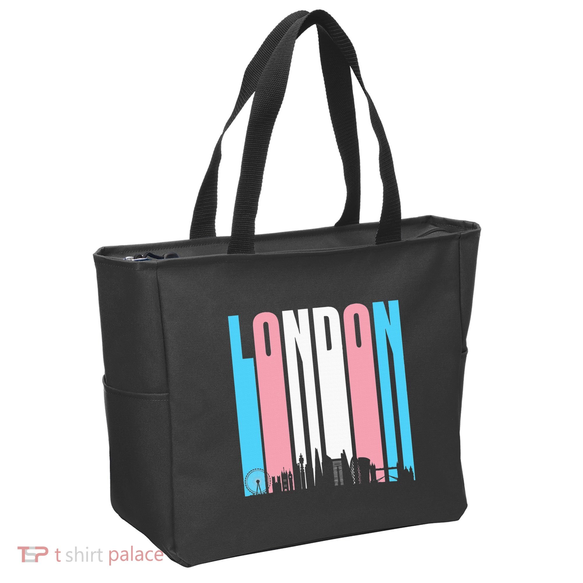 London Skyline England Flag Tote Bag