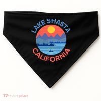 Lake Shasta Fishing Hiking Camping USA-Made Doggie Bandana thumb 0