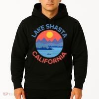 Lake Shasta Fishing Hiking Camping Hoodie thumb 2