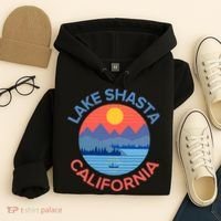 Lake Shasta Fishing Hiking Camping Hoodie thumb 4