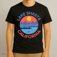 Lake Shasta Fishing Hiking Camping T-Shirt thumb 3