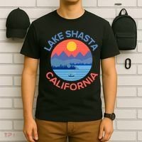 Lake Shasta Fishing Hiking Camping T-Shirt thumb 6