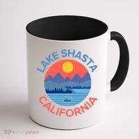 Lake Shasta Fishing Hiking Camping Coffee Mug thumb 1
