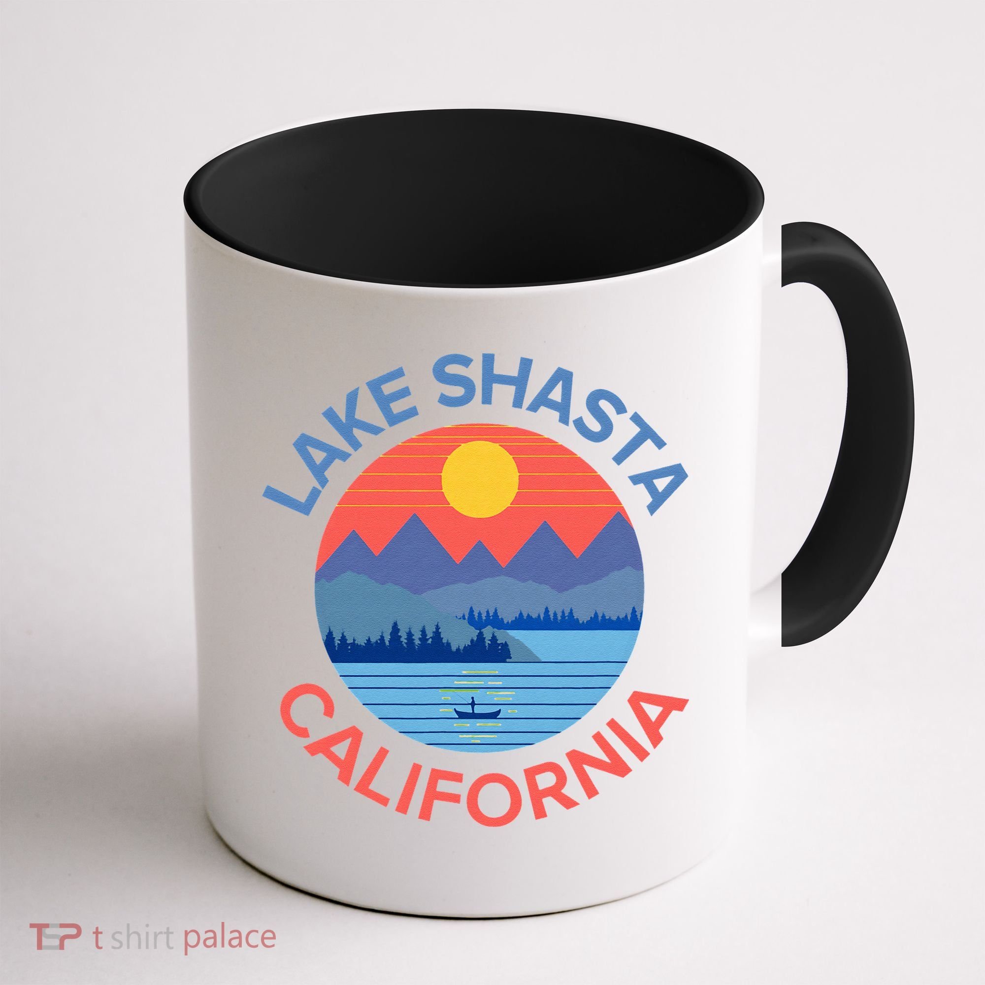 Lake Shasta Fishing Hiking Camping Coffee Mug