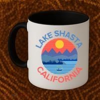 Lake Shasta Fishing Hiking Camping Coffee Mug thumb 2