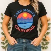 Lake Shasta Fishing Hiking Camping Women's T-Shirt thumb 2
