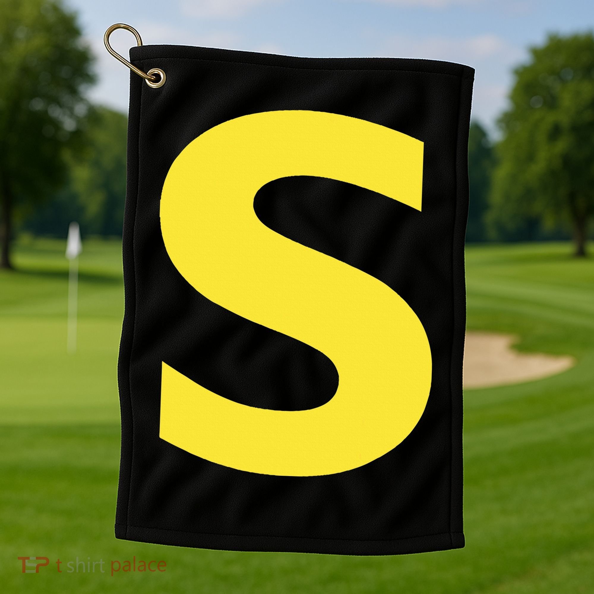 Letter S Funny Chipmunk Group Matching Halloween Golf Towel
