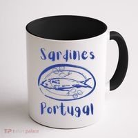 Les Sardines Fisherman Aesthetic Coastal Sardine Fish Coffee Mug thumb 1