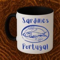 Les Sardines Fisherman Aesthetic Coastal Sardine Fish Coffee Mug thumb 2