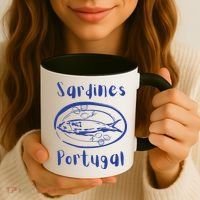 Les Sardines Fisherman Aesthetic Coastal Sardine Fish Coffee Mug thumb 3