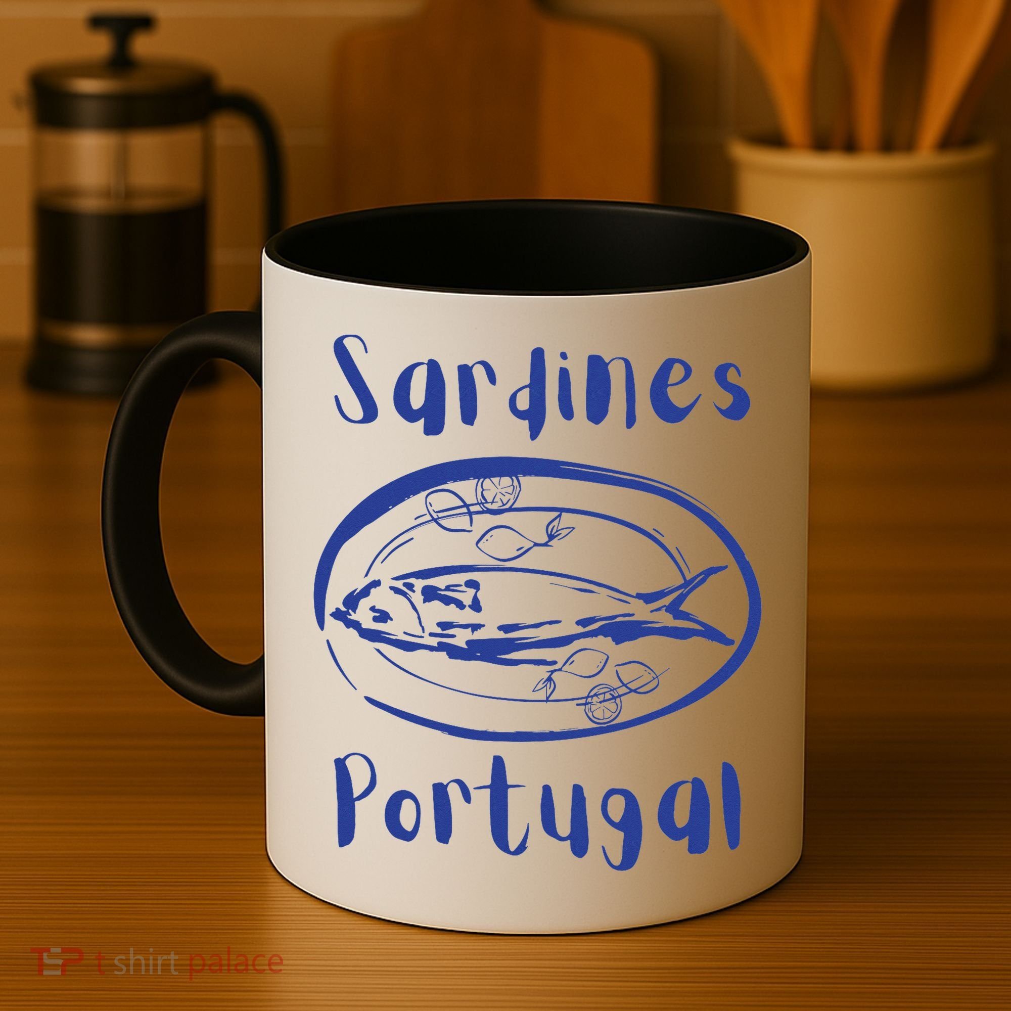 Les Sardines Fisherman Aesthetic Coastal Sardine Fish Coffee Mug