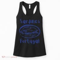 Les Sardines Fisherman Aesthetic Coastal Sardine Fish Women's Tank Top thumb 0