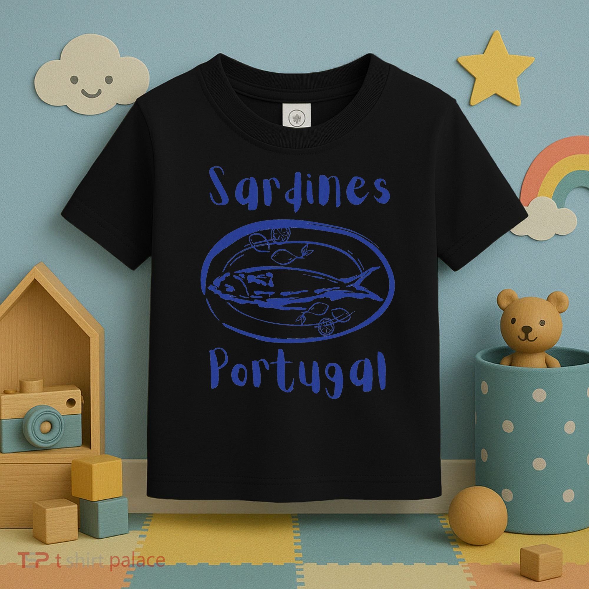 Les Sardines Fisherman Aesthetic Coastal Sardine Fish Toddler T-Shirt